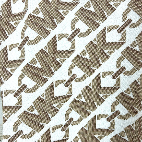 Michael Kors Women XXS Tan Empire Logo Jacquard Tank Stretch Mini Dress NEW - Picture 3 of 6